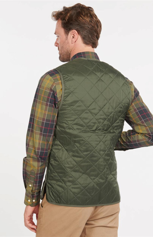 Barbour Quilted Waistcoat Zip-In Liner Olive/Classic