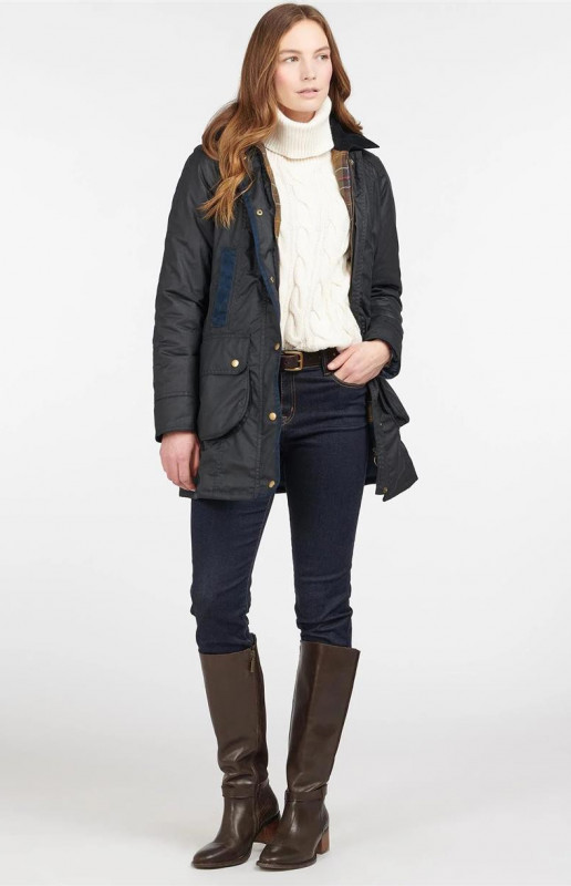 Barbour Bower Wax Jacket Navy