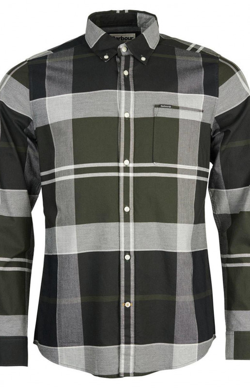 Barbour Stirling Tailored Fit Shirt Pine Green