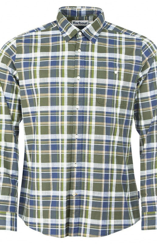 Barbour Wearside Tailored Shirt Olive