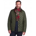 Barbour Large Tattersall Sjaal Dk Green/Taupe/Red